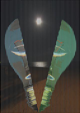 Art work by Andrea Tirinnanzi La fine della luce  - photograph paper 